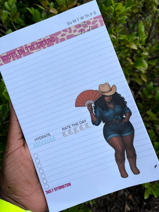 Boots on the Ground Notepad | Track Your Day, Own Your Power