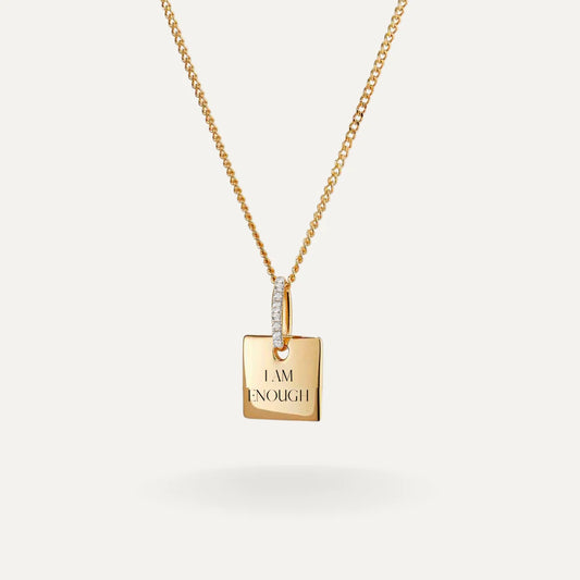 "I AM ENOUGH" Affirmation Necklace | Embrace Your Worth