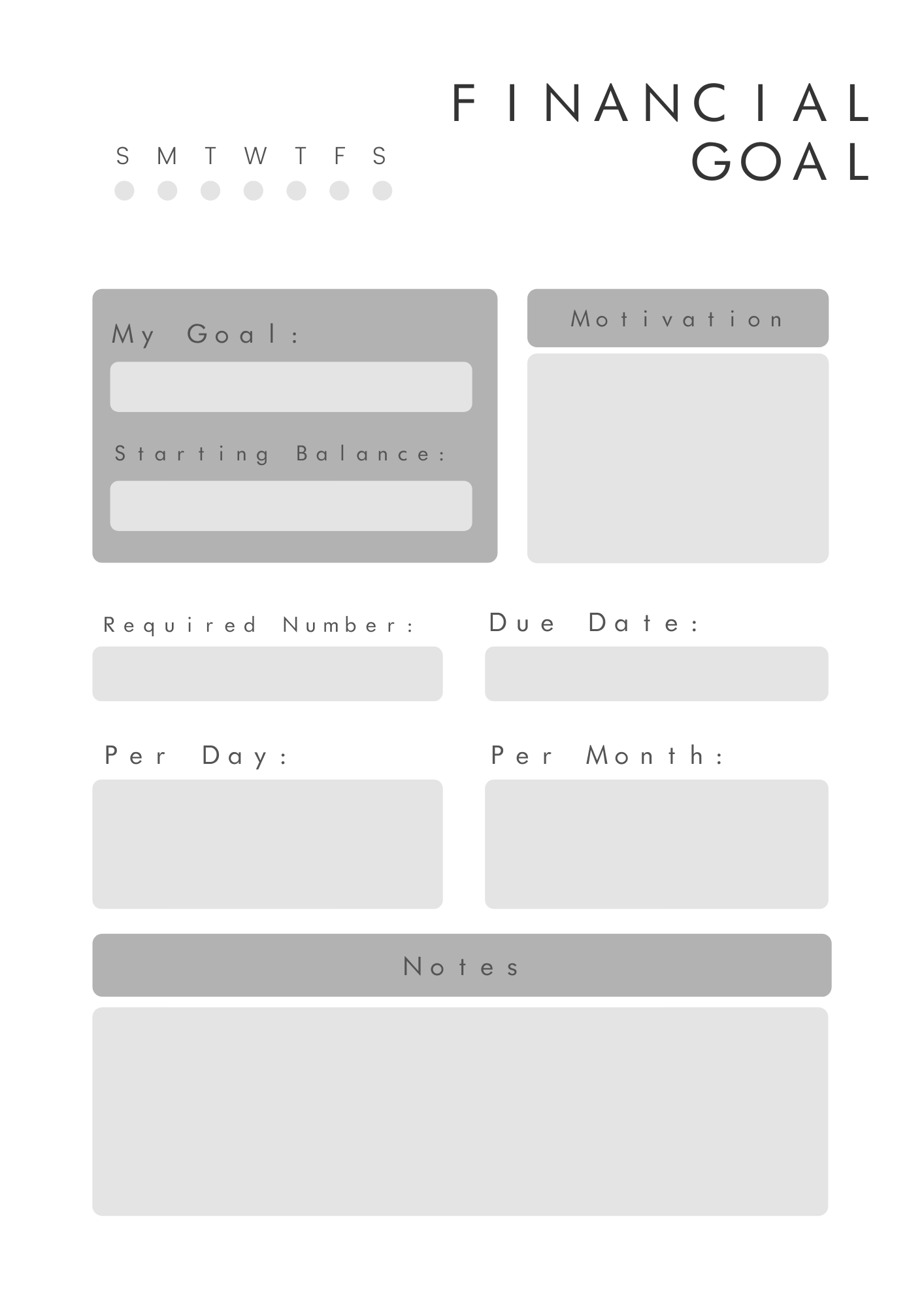 Monthly Budget and Savings Planner Printable