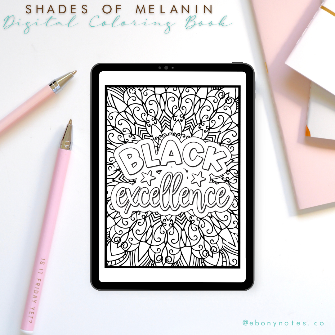 Shades of Melanin Digital Coloring Book