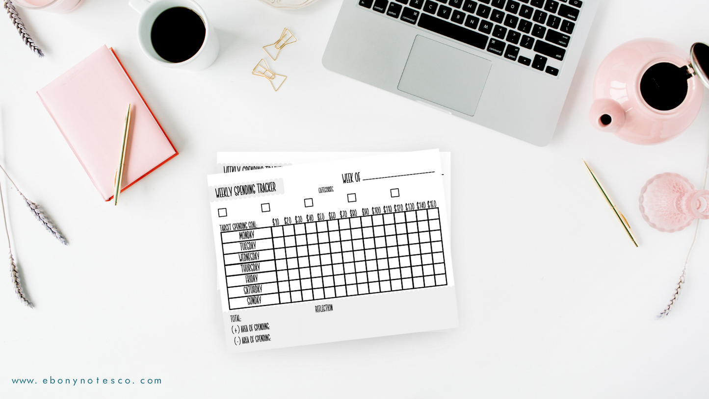 Weekly Spending Tracker Printable