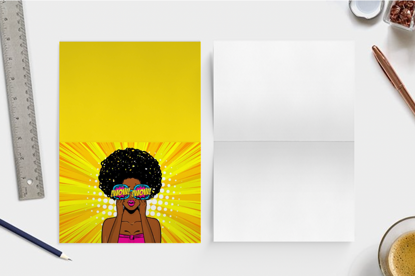 Wow Greeting Card