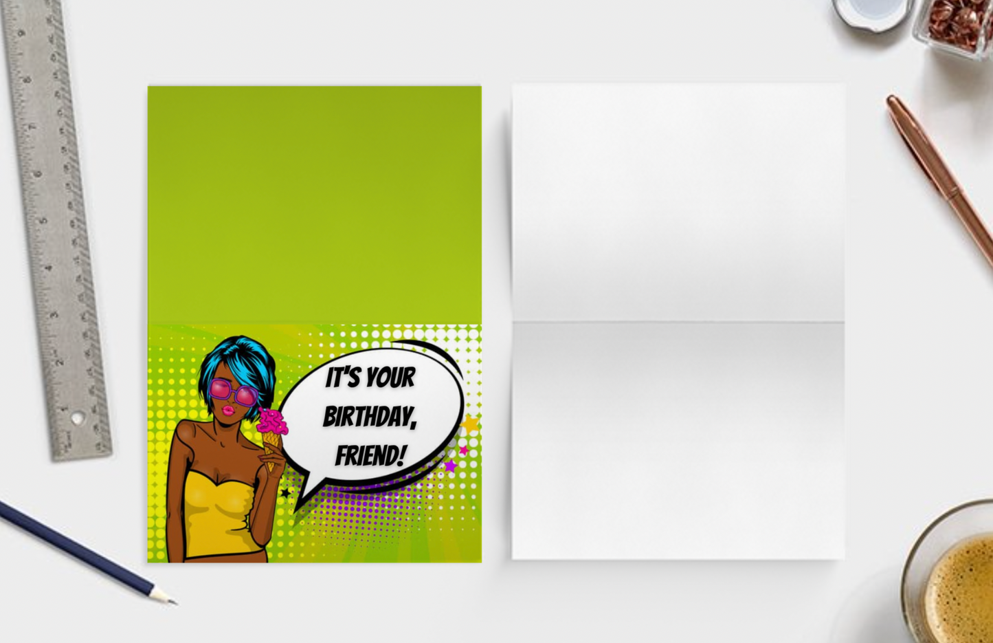 It's Your Birthday Comic Style Birthday Card