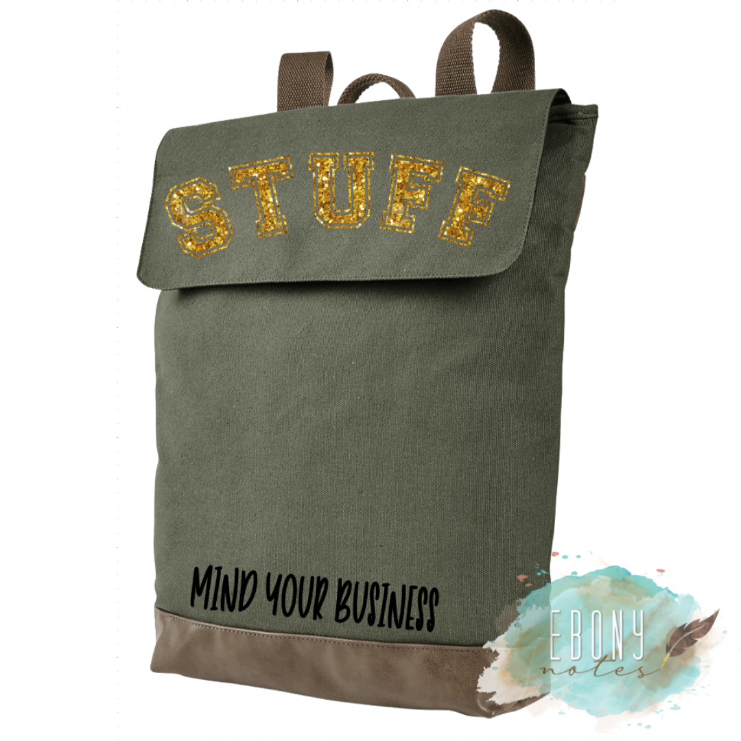 Stuff Canvas Rucksack Backpack
