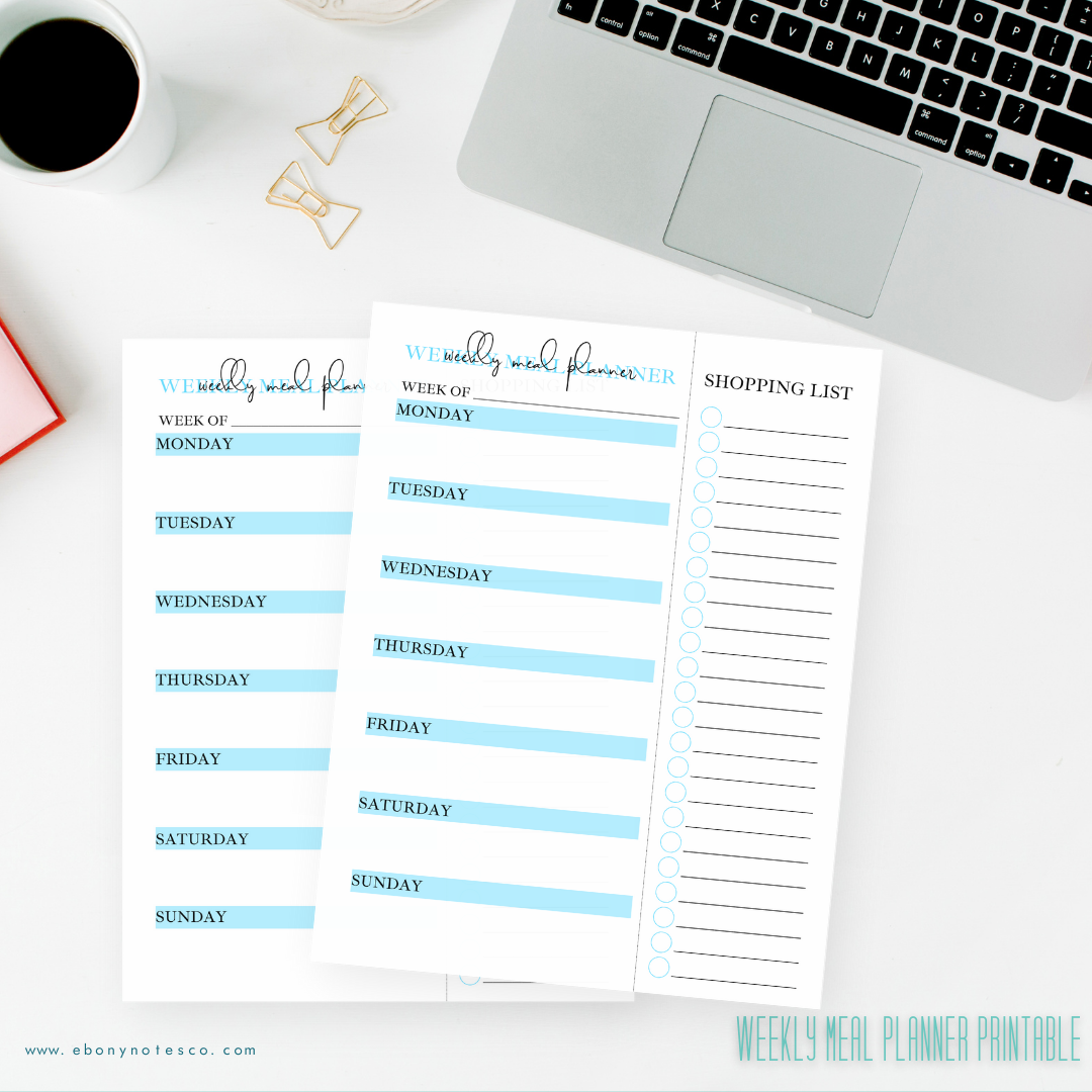 Weekly Meal Planner Printable