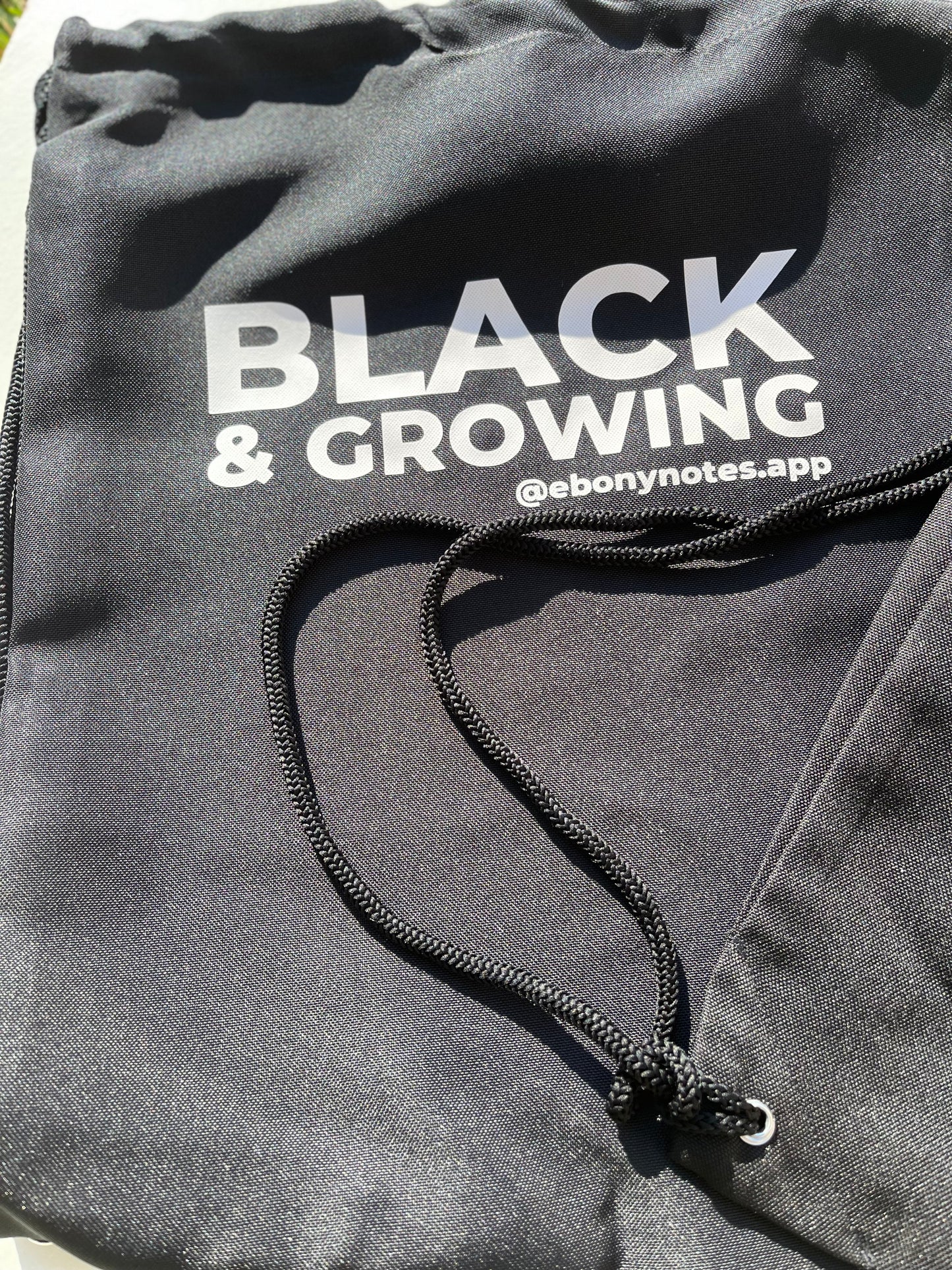 Black & Drawstring Backpack
