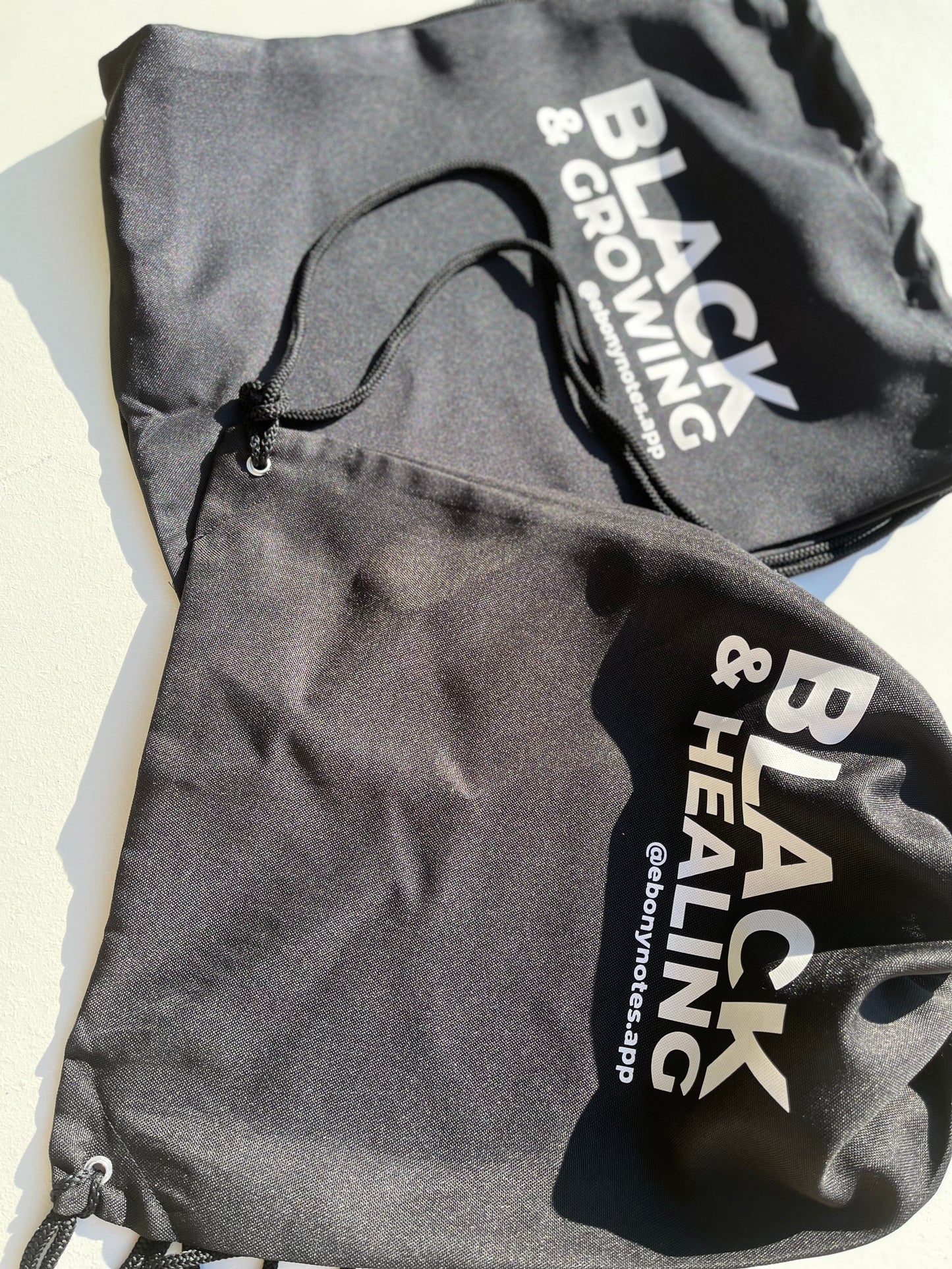Black & Drawstring Backpack
