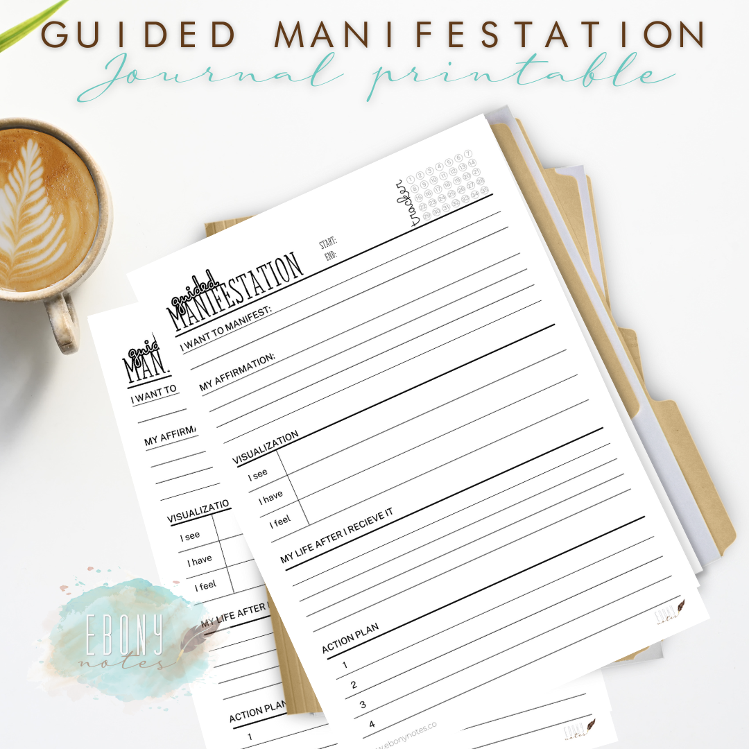 Guided Manifestation Journal Printable | Transform Your Dreams into Reality