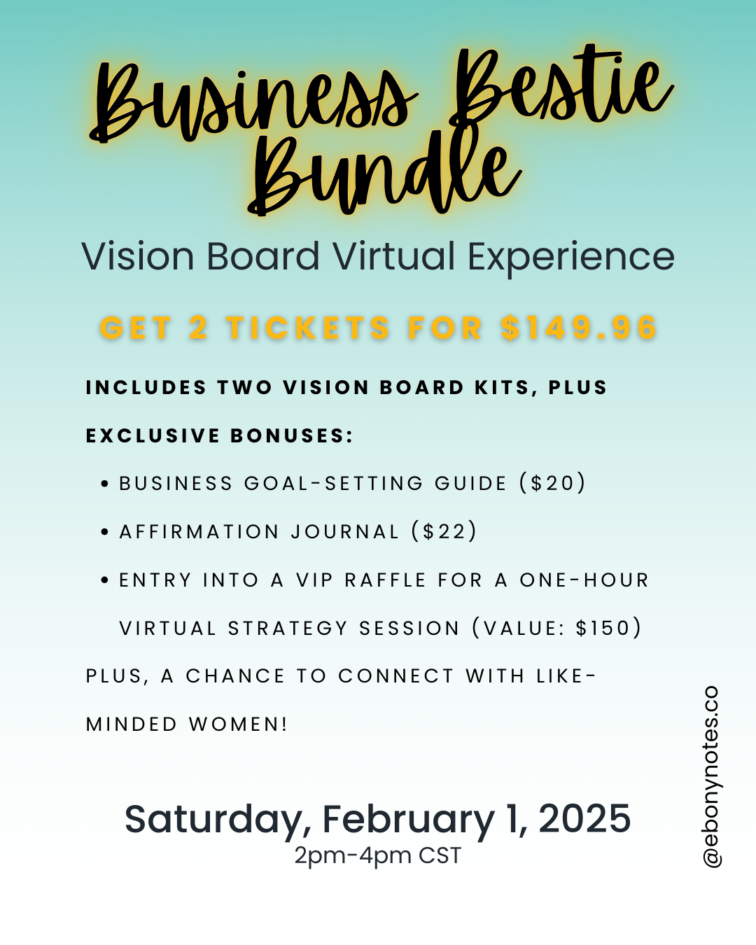 Business Bestie Bundle 2025 Vision Board Experience | Manifest your dreams together!