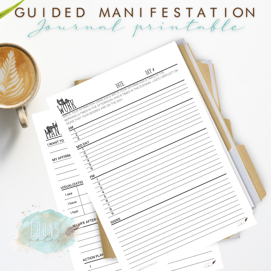 Guided Manifestation Journal Printable | Transform Your Dreams into Reality