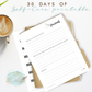 30 Days of Self-Care Printable | Prioritize Yourself