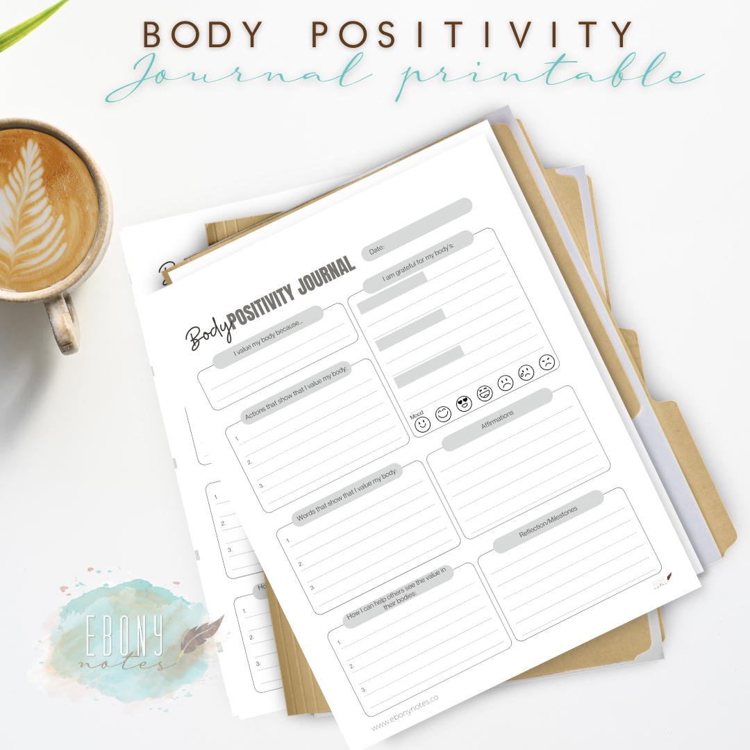 Body Positivity Journal Printable | Positive Self Image and Reflection