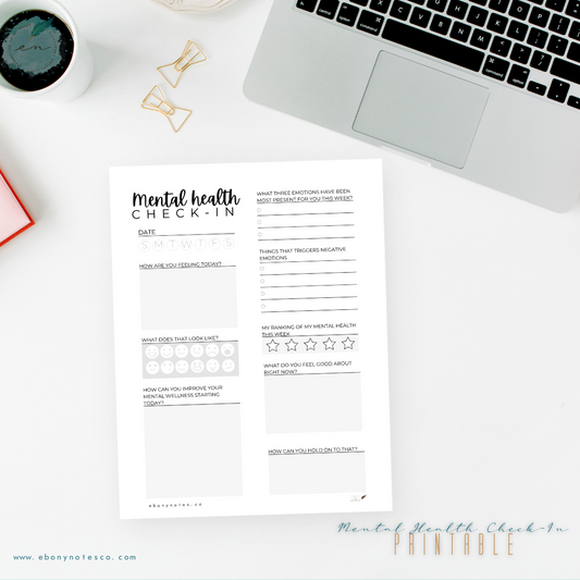 Mental Wellness Check-In Printable