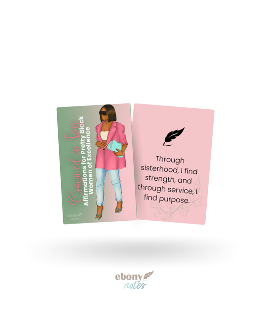 Affirmations for Pretty Black Women of Excellence Card Deck Printable | Crowned in Ivy