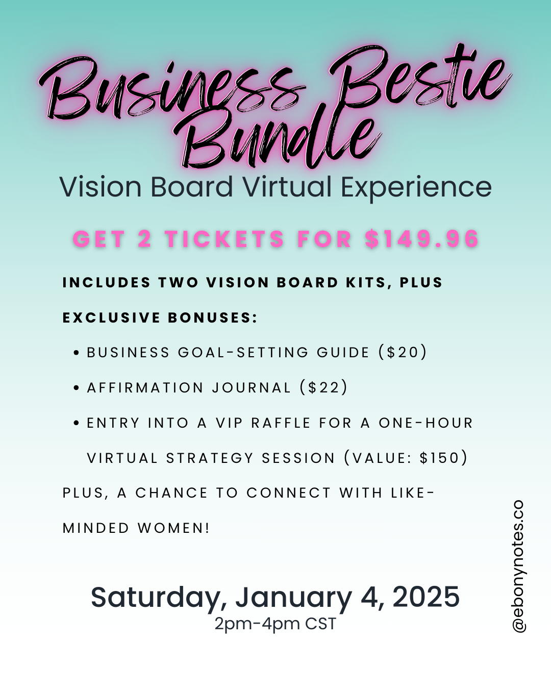 Business Bestie Bundle 2025 Vision Board Experience | Manifest your dreams together!