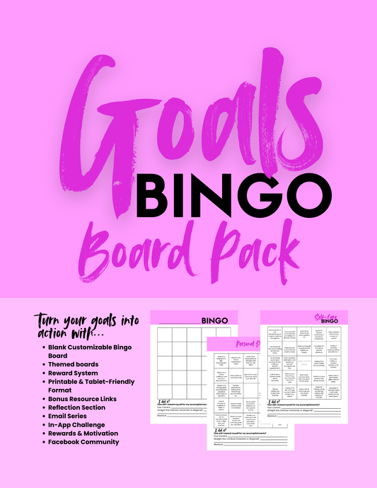 Goals Bingo Board Pack | Turn your goals into action