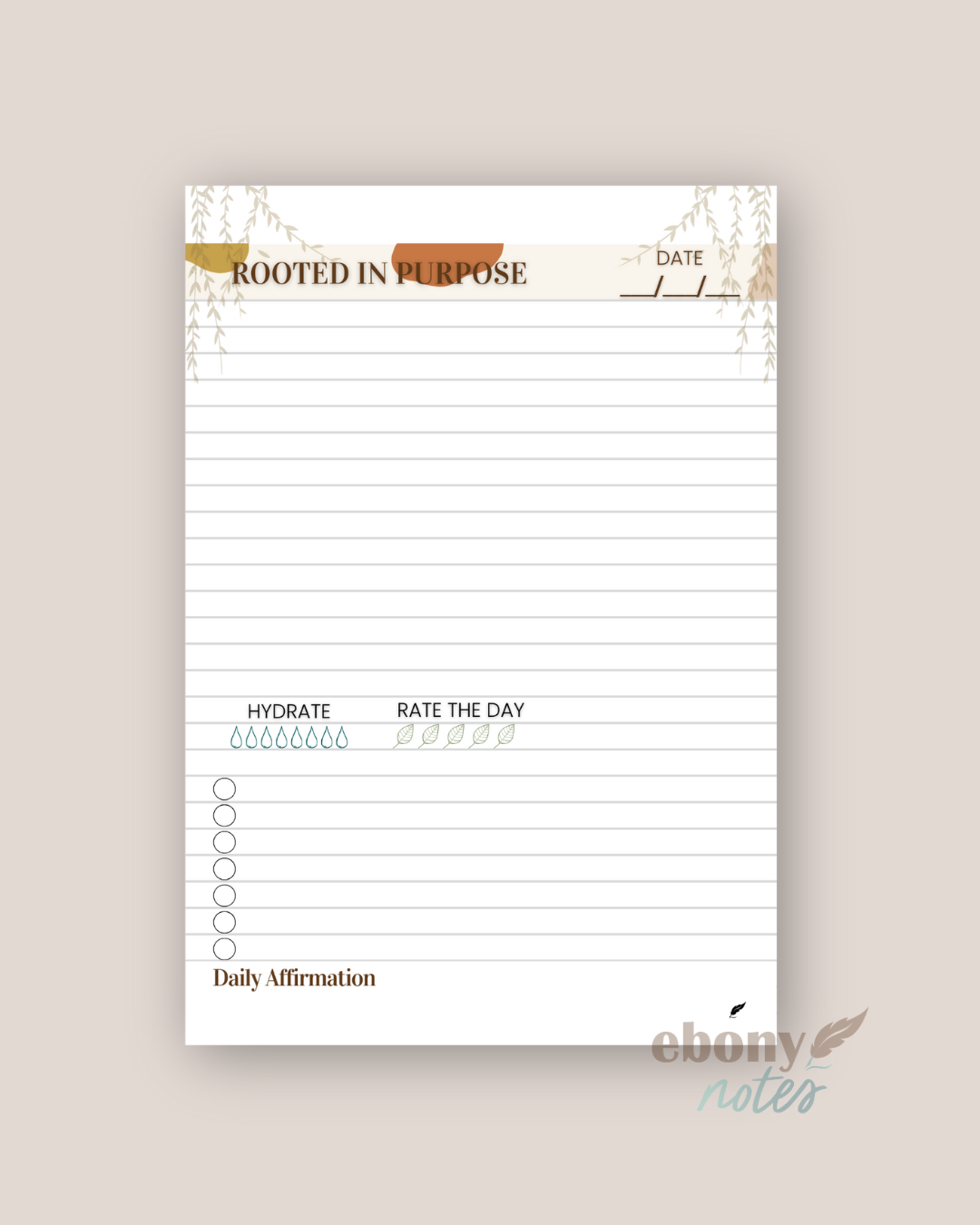 Rooted Notepad | Space to Reflect