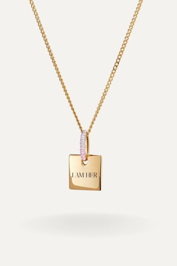 "I AM HER" Affirmation Necklace | Empowerment Through Elegance