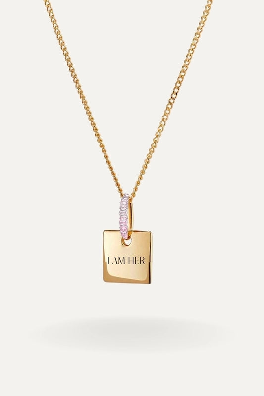 "I AM HER" Affirmation Necklace | Empowerment Through Elegance