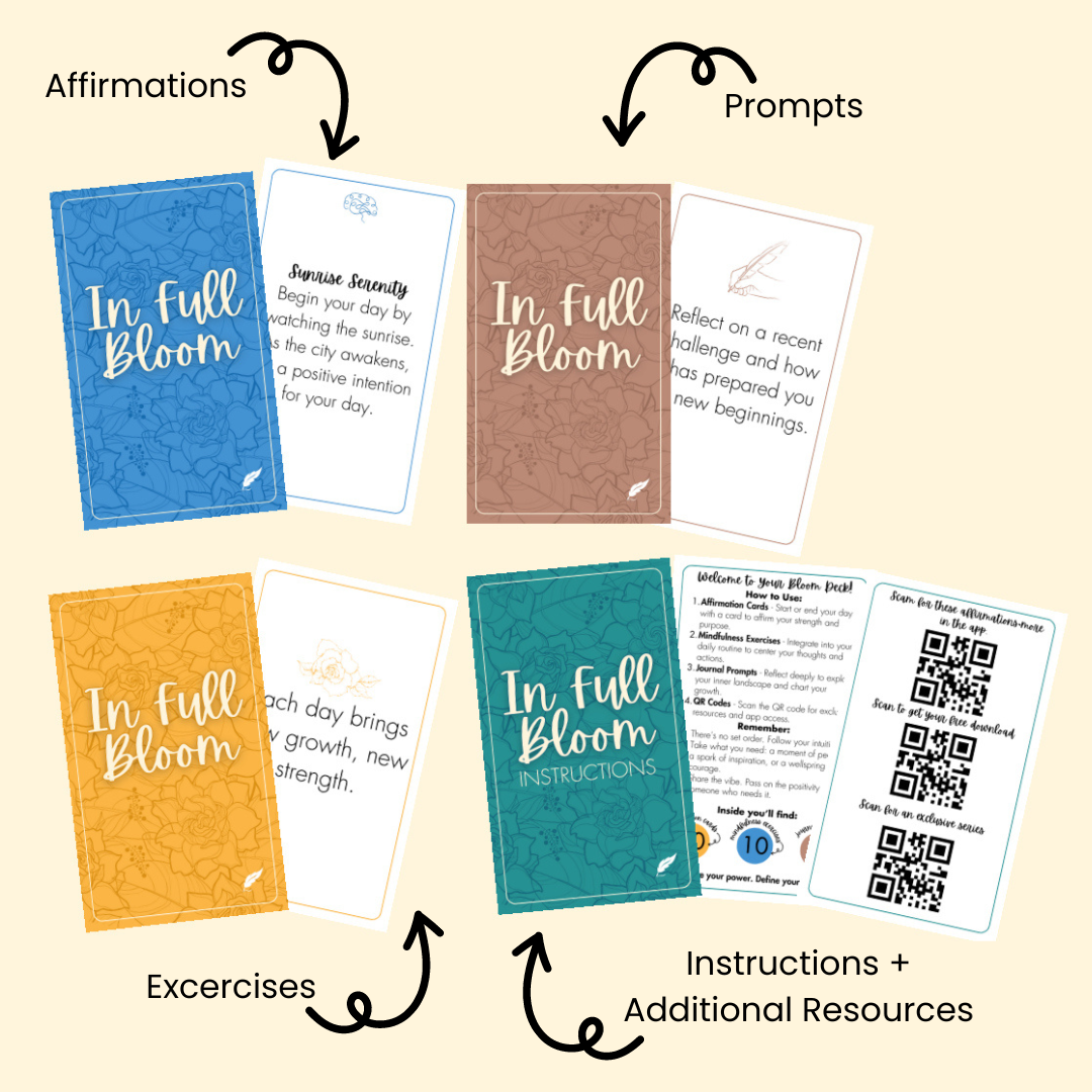 In Full Bloom Card Deck | Cultivate Positivity and Personal Growth