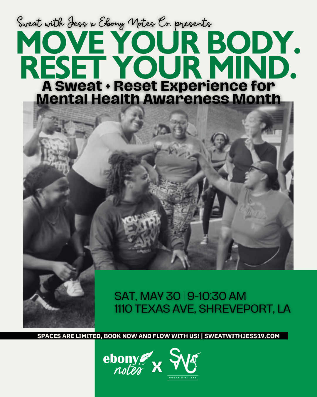 Mind + Movement Calendar Wellness Guide | Ebony Notes Co. + Sweat with Jess Collaboration