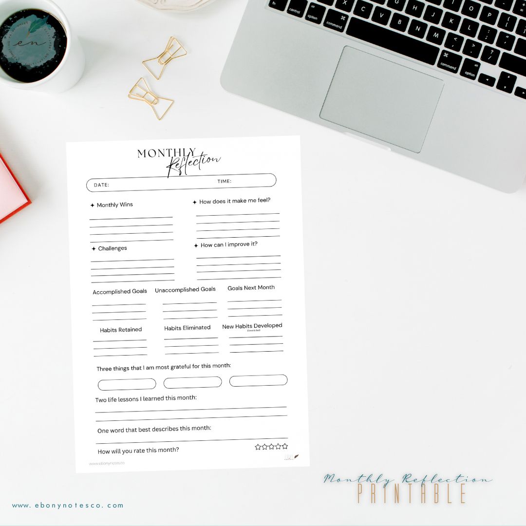 Monthly Reflection Printable