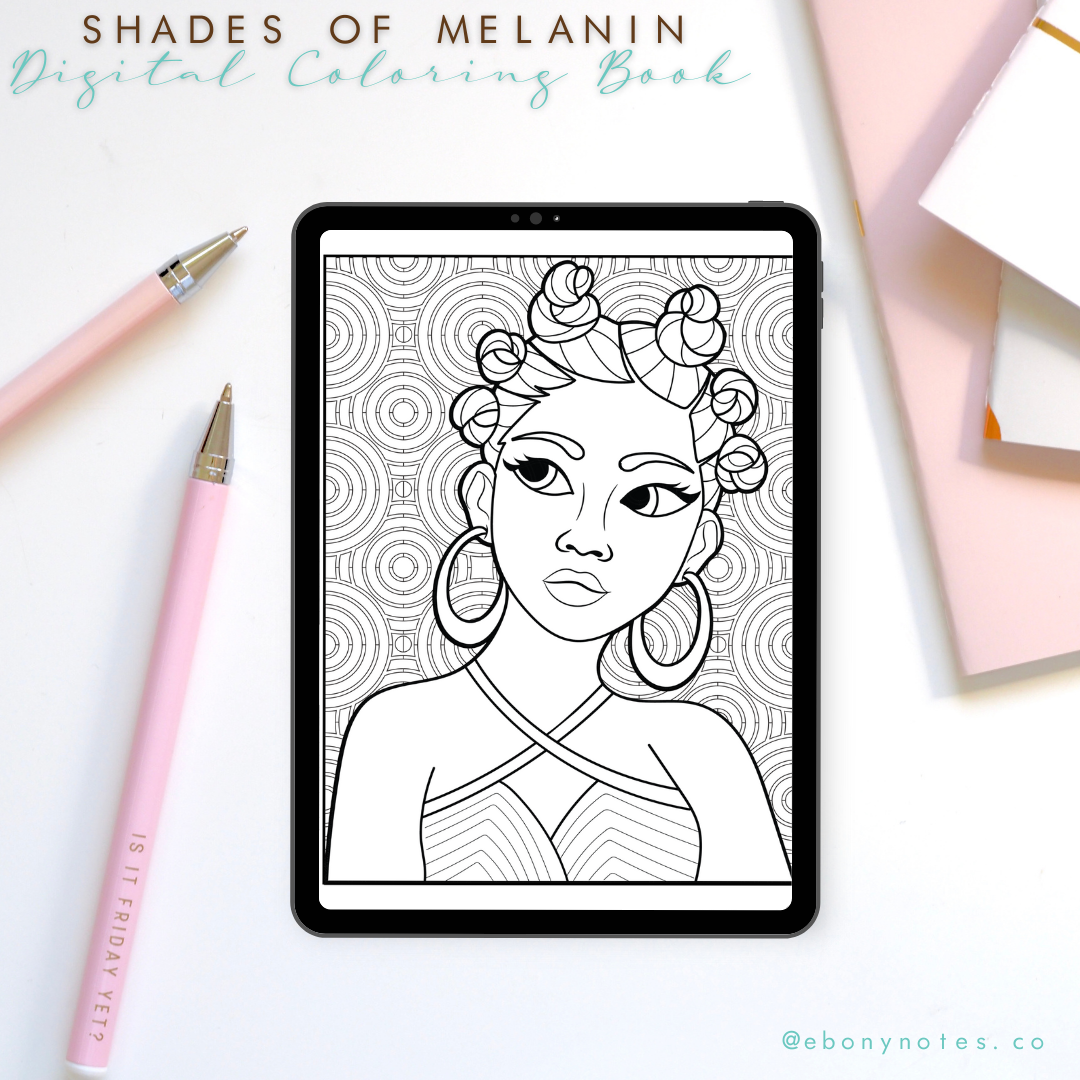 Shades of Melanin Digital Coloring Book