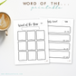 Word of the... Printable