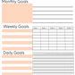 Goal Tracking Printable