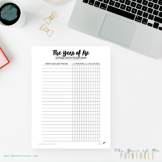 The Year of Me Tracking Printable