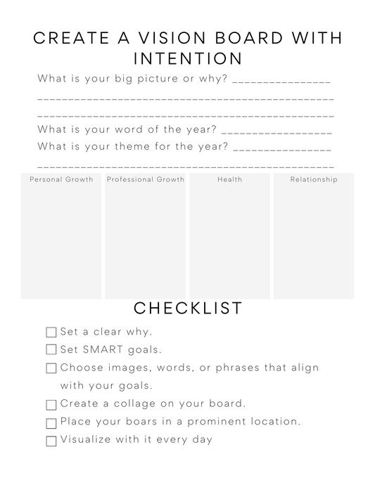Vision Board Planning Guide