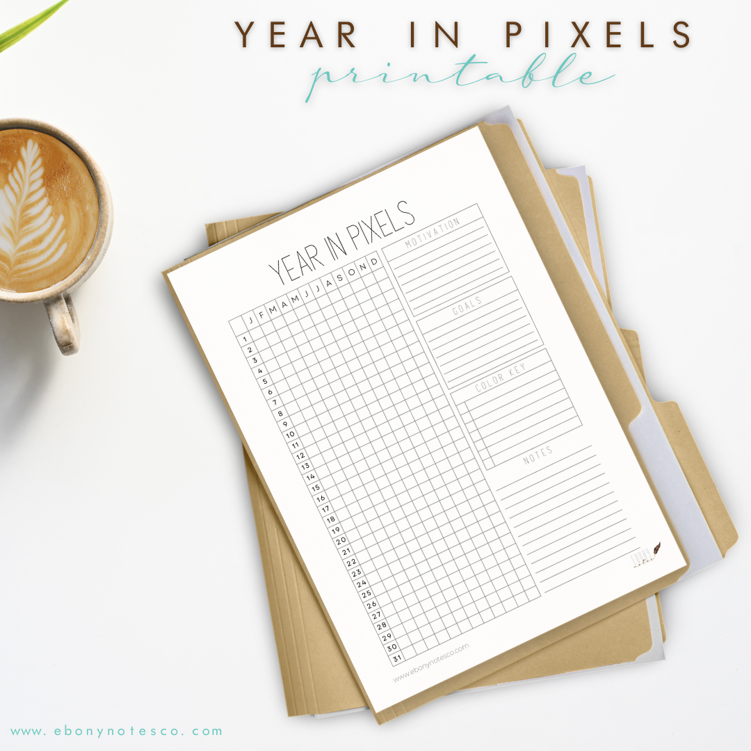 Year in Pixels Printable