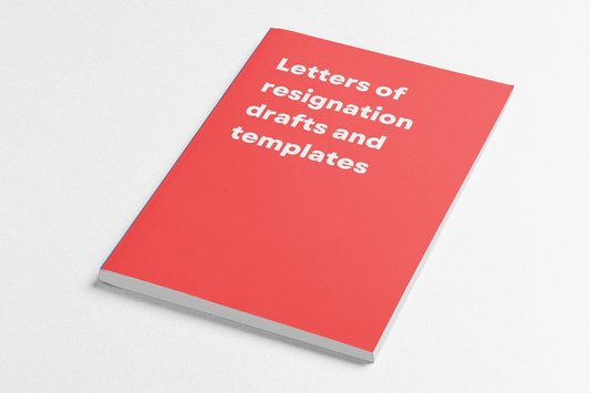 Letters of Resignation Drafts and Templates Lined Journal