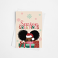Peeking Seasons Greetings Greeting Card